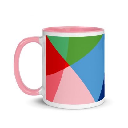 Mosaic Pattern Coffee Mug with Color Inside - Various Color Options - Image 15