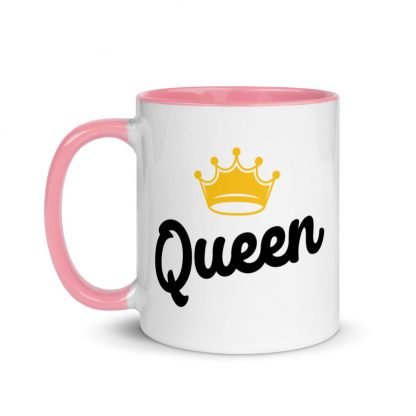 Queen Coffee Mug Cup with Color Inside - Various Color Options - Image 15