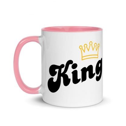 KIng and Crown Coffee Mug with Color Inside - Various Color Options - Image 15