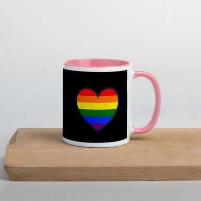 LGBTQ+ Pride Coffee Mug with Color Inside - Various Color Options - Printed Both Sides - Image 10