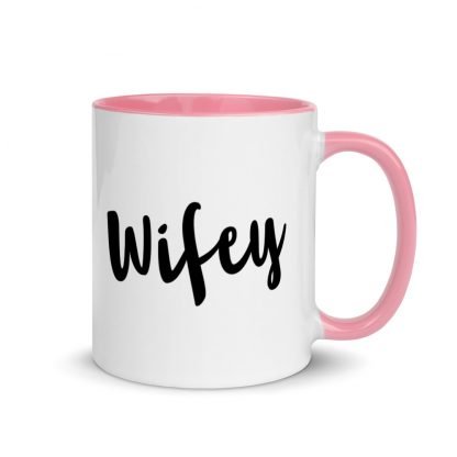 Wifey Coffee Cup Mug with Color Inside - Various Color Options - Image 9