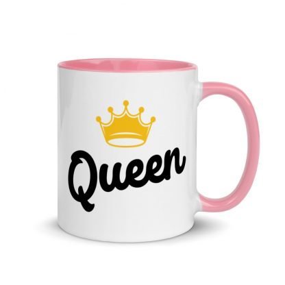 Queen Coffee Mug Cup with Color Inside - Various Color Options