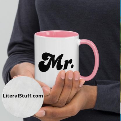 Mr. Statement Mug Cup with Accent Colors - Various Color Accents - Image 3