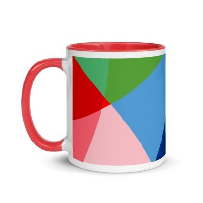 Mosaic Pattern Coffee Mug with Color Inside - Various Color Options - Image 7