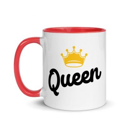 Queen Coffee Mug Cup with Color Inside - Various Color Options - Image 7