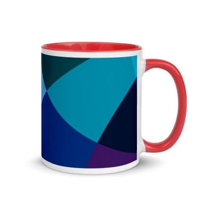 Mosaic Pattern Coffee Mug with Color Inside - Various Color Options - Image 5