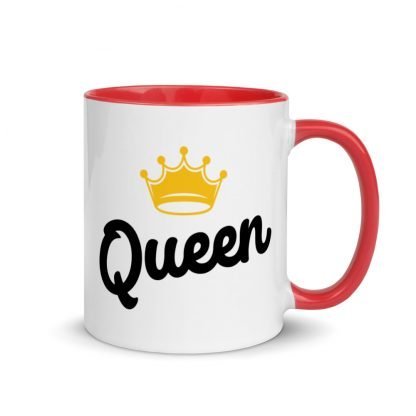 Queen Coffee Mug Cup with Color Inside - Various Color Options - Image 5