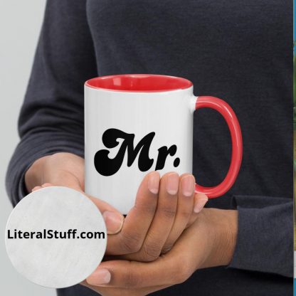 Mr. Statement Mug Cup with Accent Colors - Various Color Accents - Image 4