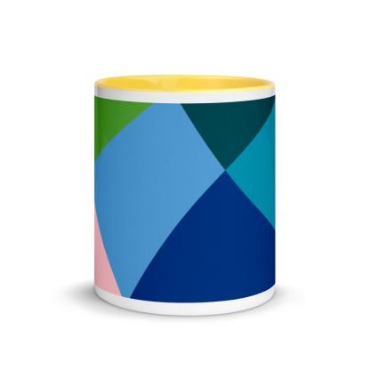 Mosaic Pattern Coffee Mug with Color Inside - Various Color Options - Image 17