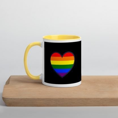 LGBTQ+ Pride Coffee Mug with Color Inside - Various Color Options - Printed Both Sides - Image 11