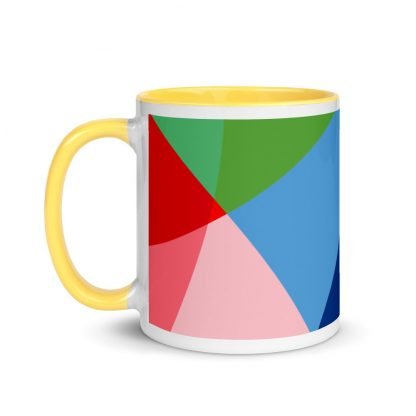 Mosaic Pattern Coffee Mug with Color Inside - Various Color Options - Image 18