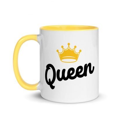 Queen Coffee Mug Cup with Color Inside - Various Color Options - Image 18