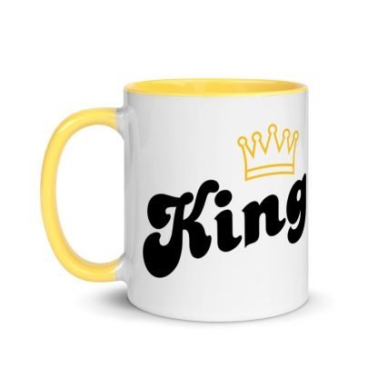 KIng and Crown Coffee Mug with Color Inside - Various Color Options - Image 18