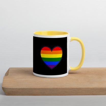 LGBTQ+ Pride Coffee Mug with Color Inside - Various Color Options - Printed Both Sides - Image 12