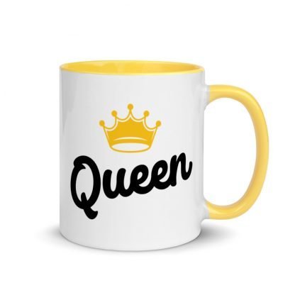 Queen Coffee Mug Cup with Color Inside - Various Color Options - Image 16