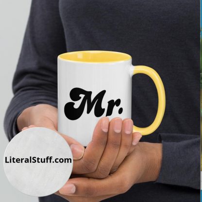 Mr. Statement Mug Cup with Accent Colors - Various Color Accents - Image 5