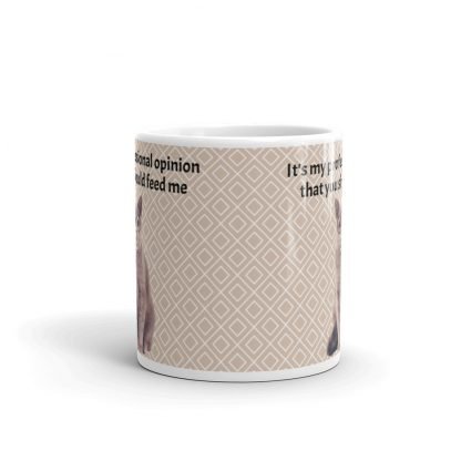 Feed your cat 11oz or 15oz White Glossy Mug Cup - Image 3