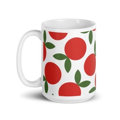 Summer Fruit on White Glossy Mug Cup - Image 2