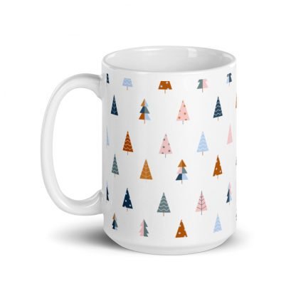 Oregon Spruce Tree White Glossy Mug Cup - Image 2