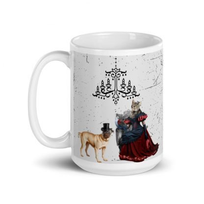 Lady Catherine Meowington and Sir Basil Pupperton White 150z Mug Cup - Image 2