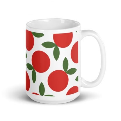 Summer Fruit on White Glossy Mug Cup