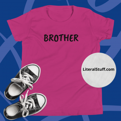 BROTHER Minimalist Youth Short Sleeve T-Shirt Various Color Options - Image 10