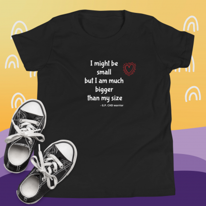 I Might Be Small .. CHD Heart Warrior Youth Short Sleeve T-Shirt - Various Color Options - Image 6