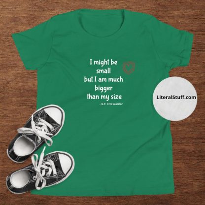 I Might Be Small .. CHD Heart Warrior Youth Short Sleeve T-Shirt - Various Color Options - Image 4