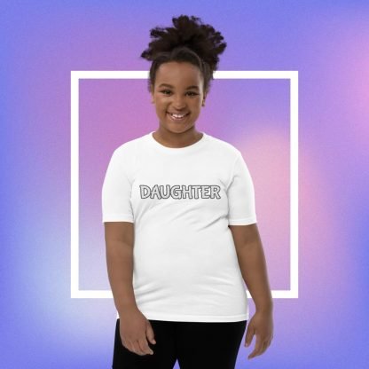Daughter Statement Youth Short Sleeve T-Shirt - Various Color Options - Image 3