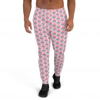 Flamingo Blow Up Floatie Design Men's Joggers - Also in Plus Sizes