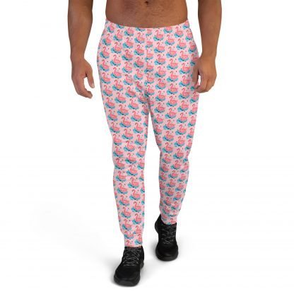 Flamingo Blow Up Floatie Design Men's Joggers - Also in Plus Sizes