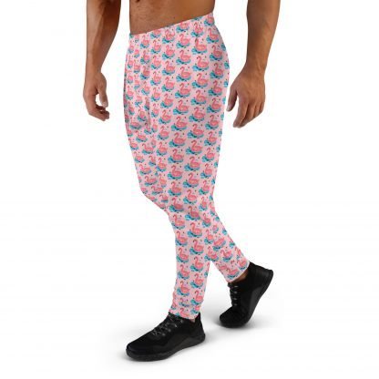 Flamingo Blow Up Floatie Design Men's Joggers - Also in Plus Sizes - Image 3