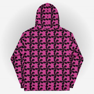 Flower Mill Pink and Black Unisex Hoodie