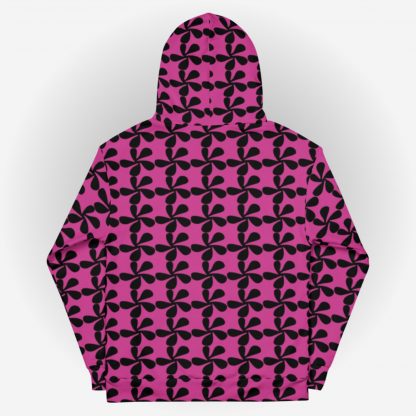Flower Mill Pink and Black Unisex Hoodie