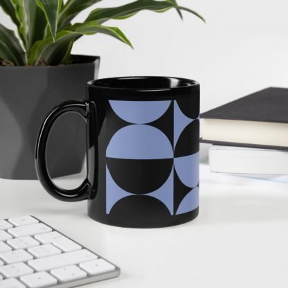 110z or 15oz MCM Design Black Glossy Mug Cup