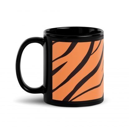 Tiger Liger Stripes Black Glossy Mug Cup 11oz or 15oz - Image 2