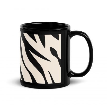Zebra Exotic Stripes Black Glossy Mug Cup 110z or 15oz