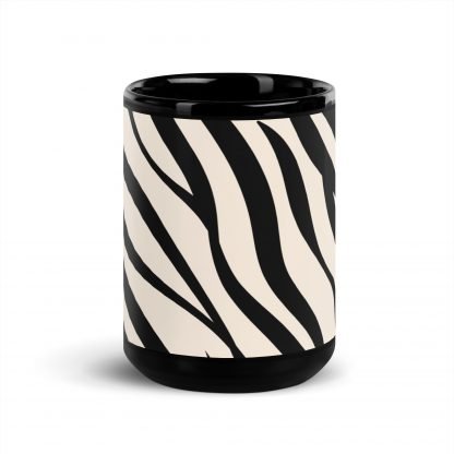 Zebra Exotic Stripes Black Glossy Mug Cup 110z or 15oz - Image 6
