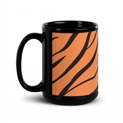 Tiger Liger Stripes Black Glossy Mug Cup 11oz or 15oz - Image 4
