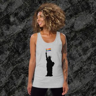Statue of Liberty PRIDE Flag Unisex Tank Top - Color Options