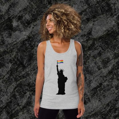 Statue of Liberty PRIDE Flag Unisex Tank Top - Color Options