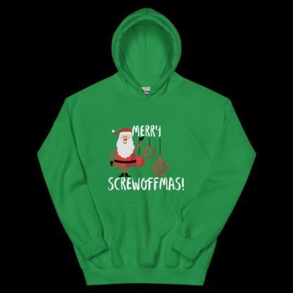 Merry Screwoffmas! Unisex Christmas Hoodie -Color Options - Image 2