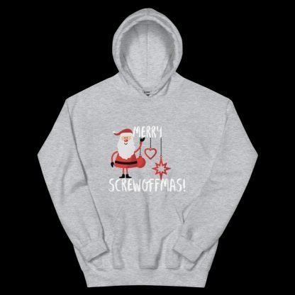 Merry Screwoffmas! Unisex Christmas Hoodie -Color Options - Image 5
