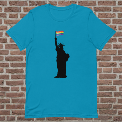 Statue of Liberty PRIDE Flag Tee - Color Options - Image 3