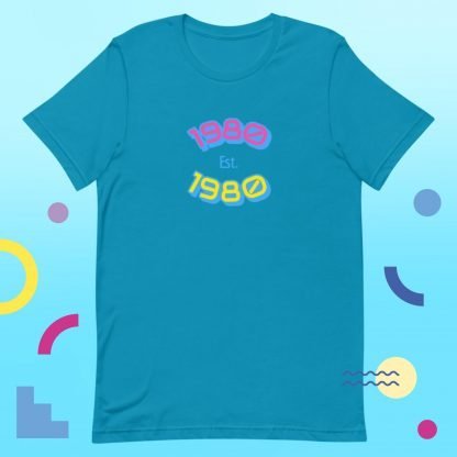 1980 Birth Year 80s Baby Tee - Color Options - Image 7