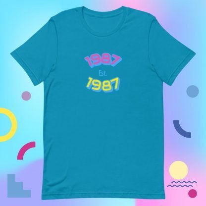 1987 Birth Year 80s Baby Tee - Color Options - Image 7