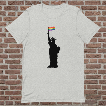 Statue of Liberty PRIDE Flag Tee - Color Options - Image 2