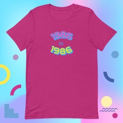 1986 Birth Year 80s Baby Tee - Color Options - Image 2