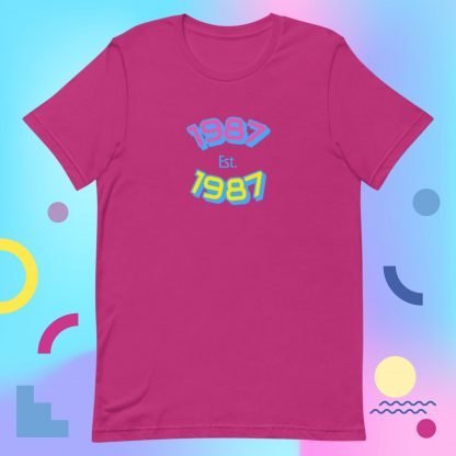 1987 Birth Year 80s Baby Tee - Color Options - Image 2