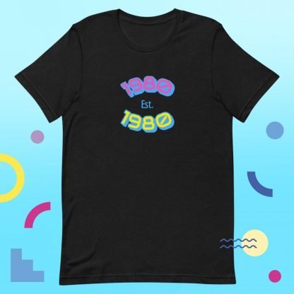 1980 Birth Year 80s Baby Tee - Color Options - Image 3